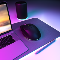 Kabel Penerima USB M2 Tipe-C Mouse Nirkabel 2.4G Isi Ulang 4800 DPI RGB Backlit 6D Mouse Gaming Ergonomis