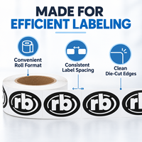 Étiquettes personnalisées avec logo, autocollantes en rouleau, en BOPP blanc, pour bouteilles, boîtes, pots, avec forme personnalisée et impression de marque