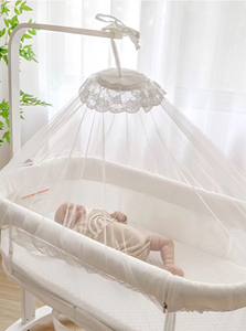 <span class=keywords><strong>Cuna</strong></span> Portátil Moderna <span class=keywords><strong>con</strong></span> Mosquitero y <span class=keywords><strong>Ruedas</strong></span> para Dormitorio, Sala de Estar, Escuela o Exterior, <span class=keywords><strong>Cuna</strong></span> Segura para Dormir Juntos - Product Image 4