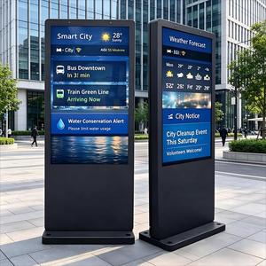 ป้ายดิจิตอลกลางแจ้ง Sinmar แบบตั้งพื้น IP65 ความสว่างสูง 2500 นิต ระบบแอนดรอยด์/วินโดวส์ พร้อมระบบจัดการเนื้อหา (CMS) จอแสดงผลดิจิตอล LCD สำหรับเชิงพาณิชย์ - Product Image 1