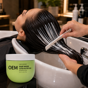 OEM บำรุงหนังศีรษะให้เรียบเนียน ป้องกันผมแตกปลาย ซ่อมแซมความเสียหายจากความร้อน ใช้ได้ทุกวัน ด้วยน้ำมันอาร์แกนและเคราติน คืนความยืดหยุ่น นุ่มสลวย เงางาม - Product Image 1