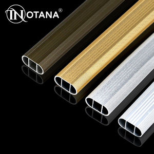 Perfiles de muebles de aluminio para herrajes de brida de montaje de armario y ropa colgante Tubo de aleación de aluminio doblado de corte personalizado - Product Image 2