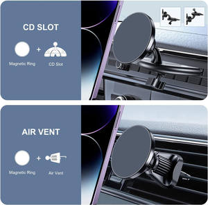 <span class=keywords><strong>Support</strong></span> de téléphone magnétique en aluminium de 17 mm (0,67 pouce) avec rotule pour fixation sur voiture, compatible Magsafe iPhone 17 16 15 14 13 12, pour véhicules Ford - Product Image 6