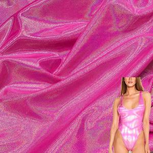 لا موك النيون الملونة النقاط الصوفي لمعان رقائق معدنية مرنة-ملابس السباحة الرقص الجمباز الأقمشة يوتار - Product Image 1