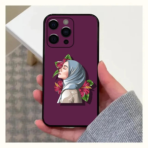 Custodia per telefono mascherata velo antiurto per bambina per <span class=keywords><strong>IPhone</strong></span> 16 15 14 13 12 <span class=keywords><strong>11</strong></span> <span class=keywords><strong>Pro</strong></span> X XR <span class=keywords><strong>Max</strong></span> 7 8 PlusMini <span class=keywords><strong>Cover</strong></span> morbida in TPU nero - Product Image 5