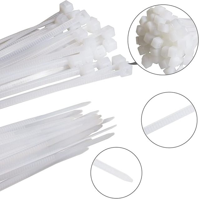 Hot Selling Custom Size/Logo Nylon Cable Ties Self-Locking 3.6*200mm Plastic Zip Tie Strong 50pcs Unit