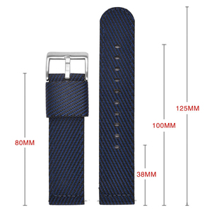 <span class=keywords><strong>Bracelet</strong></span> de montre en nylon tissé rayé en gros pour Huawei GT2 18mm 20mm 22mm, bracelets de montre en toile à dégagement rapide pour <span class=keywords><strong>Seiko</strong></span> - Product Image 6