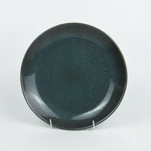 Piring keramik piring glasir reaktif ukuran dan warna dapur & meja untuk hadiah ritel grosir