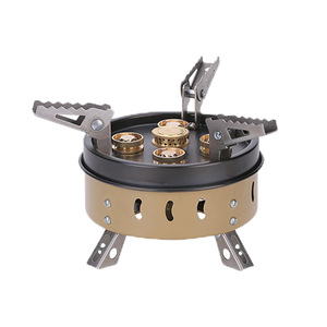Réchaud à gaz portable en alliage d'aluminium, pliable, équipement de cuisine de camping en plein air, pour 1 à 2 personnes, design simple, utilisable en toutes saisons - Product Image 6
