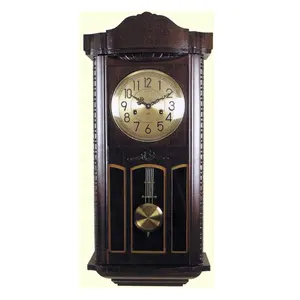 Reloj de pared de péndulo antiguo de estilo retro, el mejor proveedor, reloj de pared de madera con números chinos