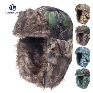 Cappello Bomber Unisex invernale in maglia russo Ushanka Cossack Trapper pilota aviazione cappellini auricolari