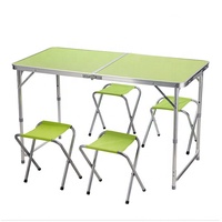 HISPEED Accessoires de camping en plein air Ensemble de chaise et de table de camping en MDF pour pique-nique, dîner, fête, voyage, table pliable