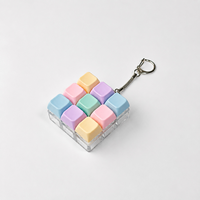 Porte-clés clavier anti-stress unisexe à neuf touches en plastique personnalisable multicolore avec images imprimées sur mesure