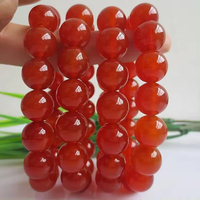 Bracelet en cornaline naturelle de haute qualité MANCHAO, bracelet extensible en pierres précieuses de jade rouge, bracelet porte-bonheur pour femmes, bijoux tendance