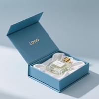 Caja de Embalaje de Perfume de Lujo con Logotipo Personalizado, Estuche de Regalo Rígido Magnético Premium con Inserto de Esponja para Cosméticos y Fragancias