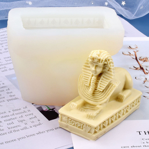 Outils <span class=keywords><strong>de</strong></span> décoration <span class=keywords><strong>de</strong></span> gâteaux en pâte à sucre DIY B-3547, Sphinx pharaon égyptien, moule en silicone pour bougie aromatique en plâtre fait à la main, crâne <span class=keywords><strong>de</strong></span> pharaon - Product Image 6