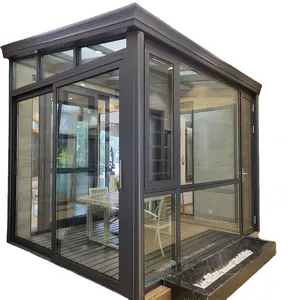 Customized Modern Garden Glass Sun Room House Outdoor Veranda Conservatory Aluminium Free Standing Sunroom