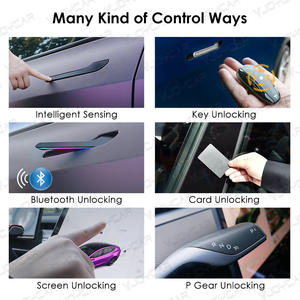 มือจับประตูไร้สาย Vjoycar Auto Electric RGB รุ่นที่ 6 สำหรับ Tesla Model Y มือจับประตูอัจฉริยะ Model <span class=keywords><strong>3</strong></span> Highland อุปกรณ์ตกแต่งแบบปรับแต่ง - Product Image 4