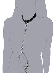 Donne Sexy O-Ring ciondolo in metallo girocollo schiava colletto in pelle catena <span class=keywords><strong>Bdsm</strong></span> Bondage Fetish collana per adulti Sex Toy Goth <span class=keywords><strong>accessori</strong></span> - Product Image 5