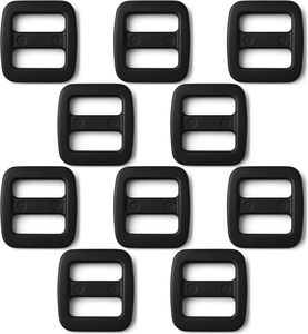 Strapworks - Deslizador Tri-Glide de Plástico Negro para Correas de Bolsas, Correas de Rifle y Collares de Perro (Paquete de Pulgadas) - Product Image 1