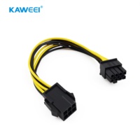Cable de Alimentación PCIe GPU Kaweei Personalizado de 6 Pines a 8 Pines (6+2 Pines) de 20 cm, Cable Adaptador de Alimentación para Computadora/Máquinas para Tarjeta Gráfica