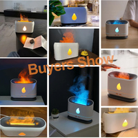2024 huiles essentielles parfum brouillard ultrasonique Led Simulation 3D bleu feu flamme effet humidificateurs d'air diffuseurs d'arôme