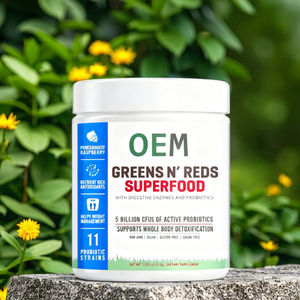 OEMメーカー直接販売カスタムグリーンとレッドパウダー純粋な植物性タンパク質粉末自社ブランドホット販売 - Product Image 5