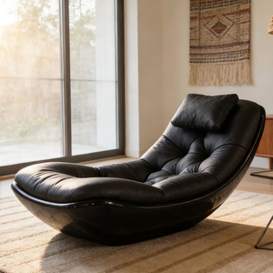 Sillón Reclinable <span class=keywords><strong>de</strong></span> Cuero Genuino <span class=keywords><strong>de</strong></span> Lujo, Chaise Longue, Muebles <span class=keywords><strong>de</strong></span> Sala <span class=keywords><strong>de</strong></span> Estar, Sillón Mecedor <span class=keywords><strong>de</strong></span> Diseño Nórdico, Cama <span class=keywords><strong>de</strong></span> Dormitorio - Product Image 1