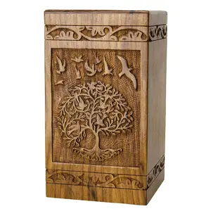 cremation urns bird tree of life funeral supplies handmade rosewood wood cremation wooden ash urn for human ashes adult