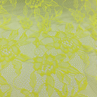 Tissu en dentelle de gaze fine 100 % polyester écologique à motif floral réaliste de marque HG pour robe de mariée, maille inférieure entièrement mate