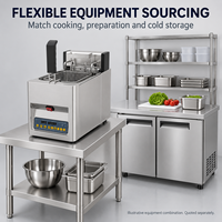 Friteuse électrique professionnelle de comptoir 8L, cuve unique, panier unique, 3kW pour les restaurants de restauration rapide et les cuisines de traiteur