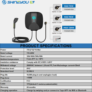 Estación de Carga para Vehículos Eléctricos Personalizable, <span class=keywords><strong>Cargador</strong></span> de Pared para Tesla Tipo 1 (SAE J1772), Cargadores de Emergencia para Automóviles, Modelos MG 3 e ID.<span class=keywords><strong>4</strong></span> - Product Image 2