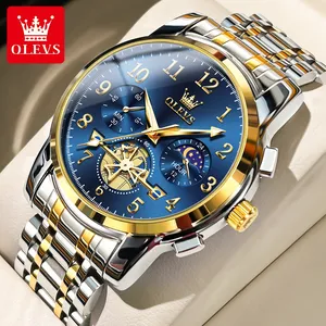 OLEVS 2900 Luxury Stainless Steel Band Analog Wrist Watch Watch For Men