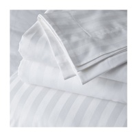 Drap de literie gaufré 100 Polyester à rayures blanches de qualité d'hôtel