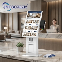Quiosco de información de pantalla táctil de autoservicio INGSCREEN 21,5 23,6 27 32 pulgadas para restaurante y publicidad minorista con función SDK