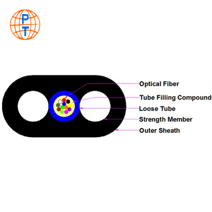 Cable de <span class=keywords><strong>fibra</strong></span> óptica de tubo Central autoportante, cable de comunicación plano, G652D, forma plana, GYFXBY, modo único - Product Image 2