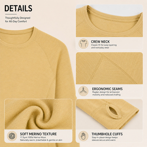 <b>Wool</b> Women's Thermal Underwear Set Outdoor <b>Base</b> <b>Layer</b> Suit Custom Logo Premium Warm Soft Breathable Winter Hiking Ski Top Bottom - Product Image 3