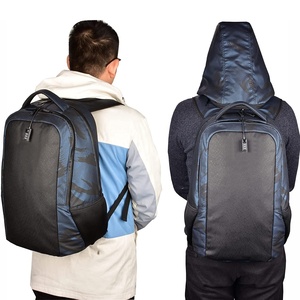Büyük okul bilgisayar yüksek kalite anti-hırsızlık su geçirmez şık PU deri sırt çantası ile şapka Hoody sırt çantası, Hoodie sırt çantası - Product Image 6
