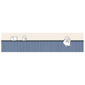 Alfombrilla de Cocina con Diseño de Conejo, Rectangular, de Poliéster, Antisalpicaduras, para Fregadero, Baño y Encimera - Product Image 1