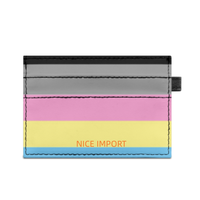 Omniseksueller Regenbogen Super Schlanker Doppelseitig Bedruckter Kartenhalter Tragbarer Kreditkartenhalter aus PU-Leder für Männer und Frauen