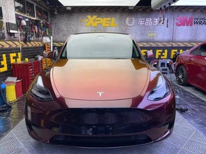 Pellicola Vinilica per Wrapping Auto CARBINS, PET Fotosensibile Nero Rosso Charm, Adesivi per Veicoli, Rotolo 1,52*18M - Product Image 5