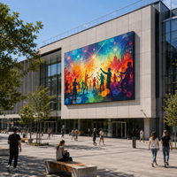 Écran LED publicitaire extérieur P10 960x960mm, mur vidéo sans soudure, étanche IP65 pour solutions de façade de bâtiments d'entreprise et de campus