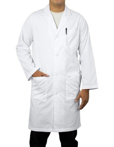 Camice <span class=keywords><strong>da</strong></span> Laboratorio Unisex di Alta Qualità, Abbigliamento <span class=keywords><strong>da</strong></span> <span class=keywords><strong>Lavoro</strong></span>, Camice Medico Lungo fino al Ginocchio, Camice Bianco Ospedaliero - Product Image 1