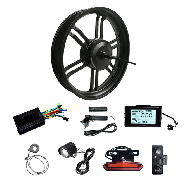 20 Inch Fat Tire Electric Snowbike 48V 52V 750W Brushless Motor Conversion Kit LCD Rear Wheel Electric Bicycle Kit