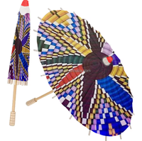 Parapluie artisanal personnalisé en papier éthiopien traditionnel avec manche en bois, parapluie de mariage personnalisé, parasols personnalisés