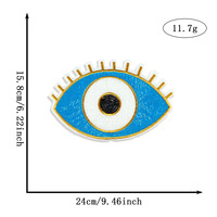 Patch brodé de sequins colorés motif œil protecteur avec applique en PVC thermocollante en feutre pour projets DIY écologiques
