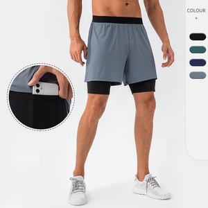 男子二合一跑步短裤健身运动短裤快干轻便带口袋训练短裤 - Product Image 6