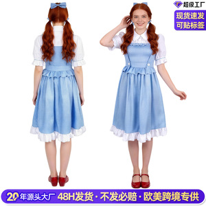Dorothy Cosplay <b>Costume</b> Blue Gingham Dress Women Adult Child Game Anime Convention Outfit - Product Image 2