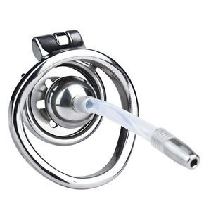 Dispositivo de Castidad Masculina FRRK con Catéter Uretral, Jaula para Pene con Correas, Jaulas de Castidad Metálicas para Hombres, Juguetes Sexuales - Product Image 5