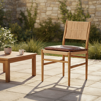 Chaise de salle à manger en corde de papier naturelle style côtier, en bois massif de frêne torréfié, mobilier d'appoint pour hôtels et restaurants en Australie (vente en gros)